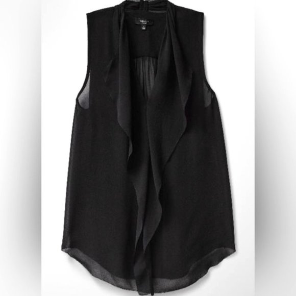 Aritzia Babaton 100% Silk Sleeveless Blouse - Black - Picture 1 of 8